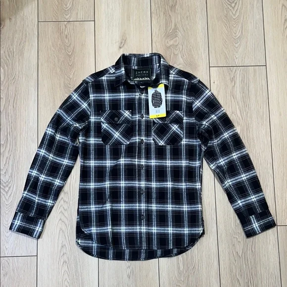 Jachs Black and White Casual Button Down Shirt - Picture 1 of 8